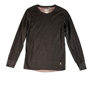 Terramar Body Sensors Long Sleeve Thermal Base Layer Top Black Small Ski Winter